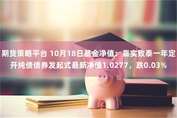 期货策略平台 10月18日基金净值：嘉实致泰一年定开纯债债券发起式最新净值1.0277，跌0.03%